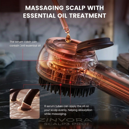 Zinvora™ Scalp3 Pro – IPX7 Electric Scalp Massager